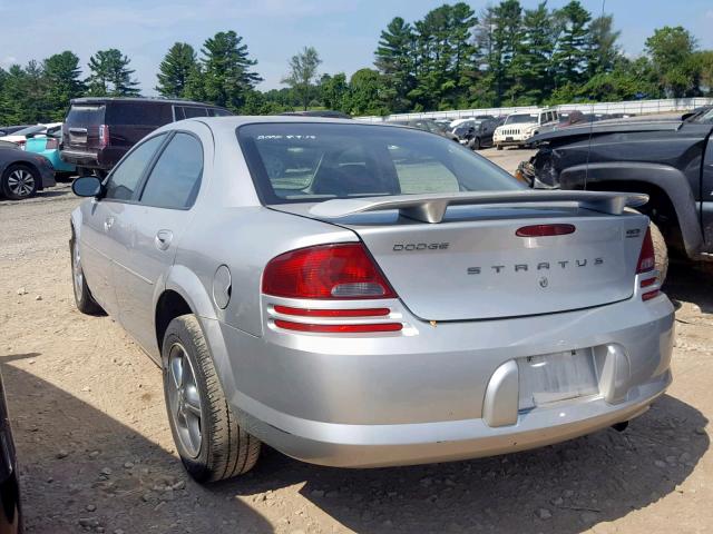 1B3EL46X95N703536 - 2005 DODGE STRATUS SX SILVER photo 3