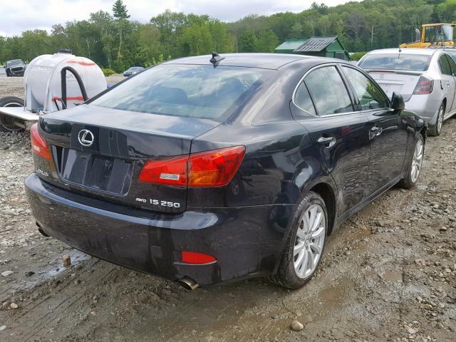 JTHCK262372017089 - 2007 LEXUS IS 250 BLACK photo 4