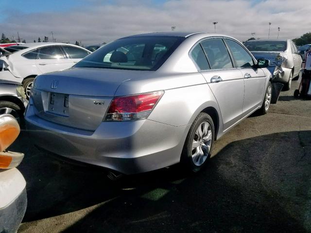 1HGCP36778A052733 - 2008 HONDA ACCORD EX SILVER photo 4