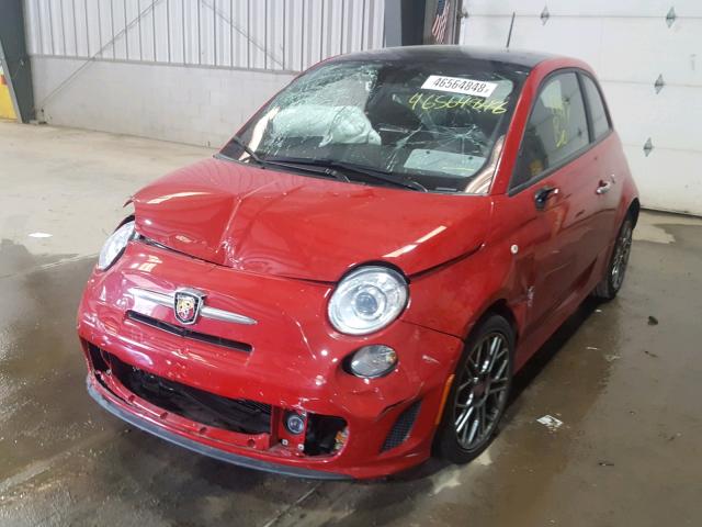 3C3CFFFHXFT598710 - 2015 FIAT 500 ABARTH RED photo 2