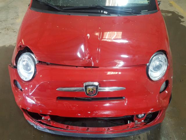 3C3CFFFHXFT598710 - 2015 FIAT 500 ABARTH RED photo 7