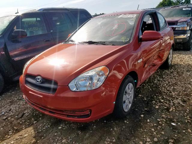 KMHCM36C19U125434 - 2009 HYUNDAI ACCENT GS ORANGE photo 2