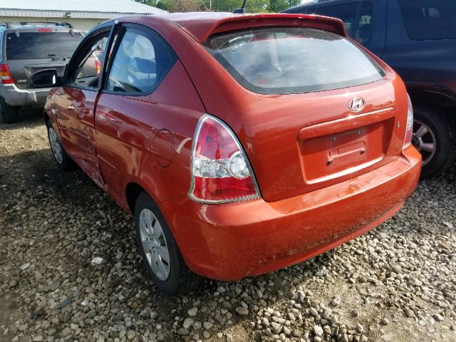 KMHCM36C19U125434 - 2009 HYUNDAI ACCENT GS ORANGE photo 3