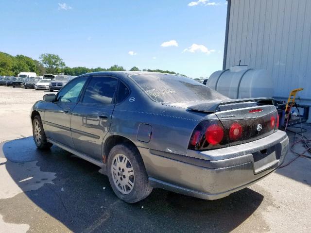 2G1WF52E159297493 - 2005 CHEVROLET IMPALA GRAY photo 3