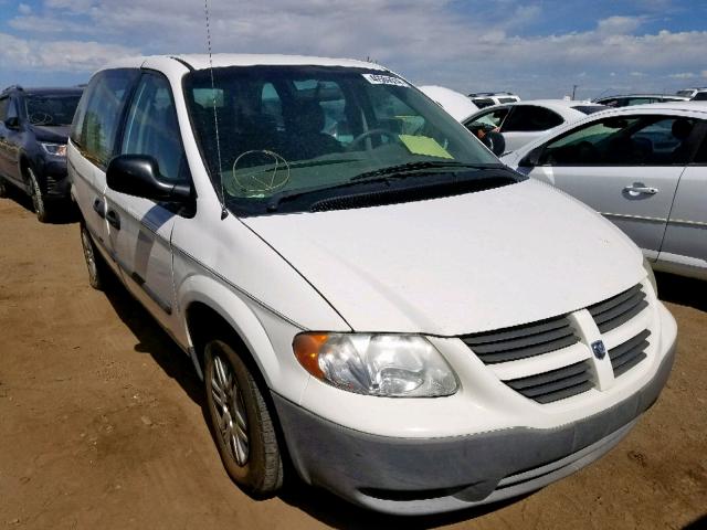 1D4GP25B27B207135 - 2007 DODGE CARAVAN SE WHITE photo 1