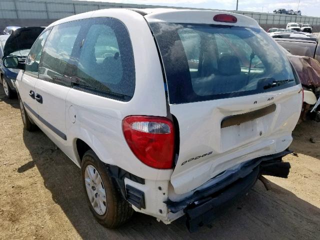 1D4GP25B27B207135 - 2007 DODGE CARAVAN SE WHITE photo 3