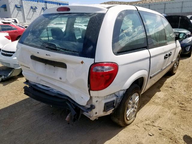 1D4GP25B27B207135 - 2007 DODGE CARAVAN SE WHITE photo 4