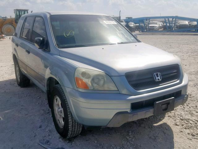 2HKYF18103H504138 - 2003 HONDA PILOT LX BLUE photo 1