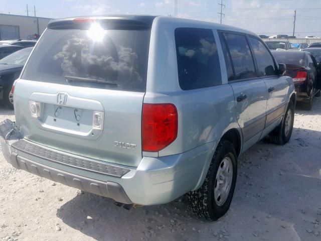 2HKYF18103H504138 - 2003 HONDA PILOT LX BLUE photo 4