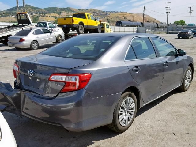 4T1BF1FKXDU279991 - 2013 TOYOTA CAMRY L GRAY photo 4