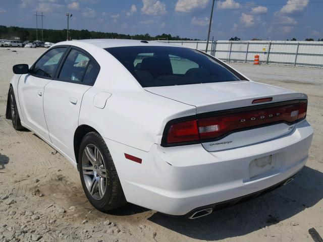 2C3CDXHG8EH162946 - 2014 DODGE CHARGER SX WHITE photo 3