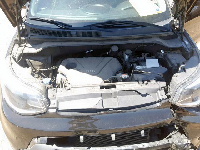 KNDJN2A28E7091745 - 2014 KIA SOUL BLACK photo 7