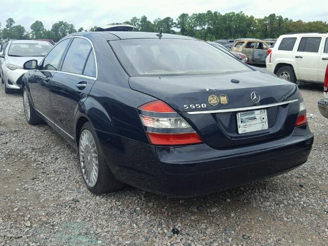 WDDNG71X57A066883 - 2007 MERCEDES-BENZ S 550 BLUE photo 3