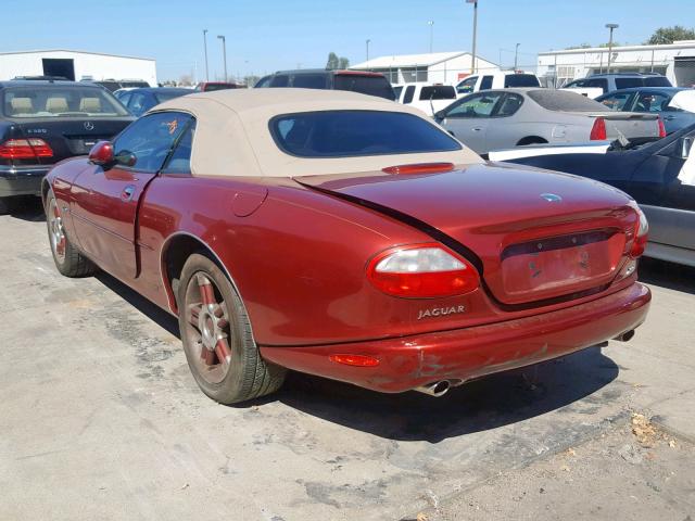 SAJGX2245WC030996 - 1998 JAGUAR XK8 BURGUNDY photo 3