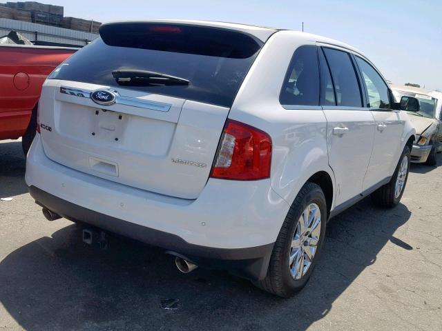 2FMDK3KC8EBB82181 - 2014 FORD EDGE LIMIT WHITE photo 4