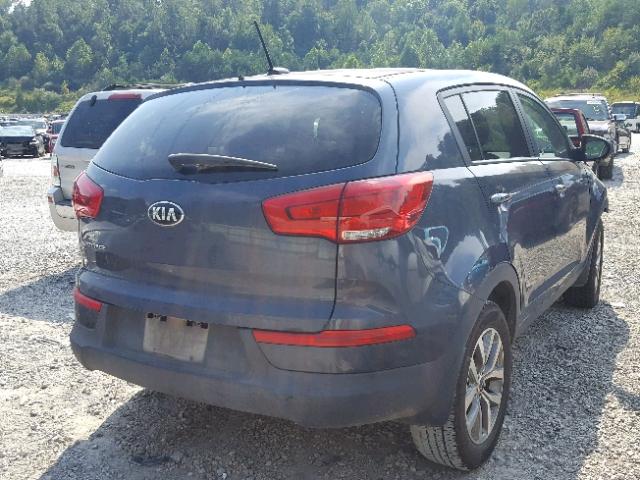 KNDPBCAC0F7724399 - 2015 KIA SPORTAGE L BLUE photo 4