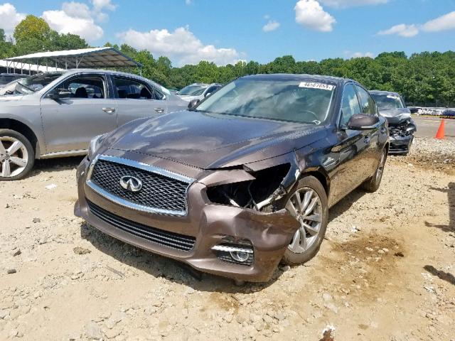 JN1BV7AP4EM684178 - 2014 INFINITI Q50 BASE BROWN photo 2