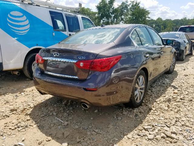 JN1BV7AP4EM684178 - 2014 INFINITI Q50 BASE BROWN photo 4