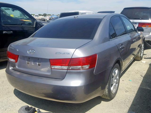 5NPET46CX8H388276 - 2008 HYUNDAI SONATA GLS GRAY photo 4