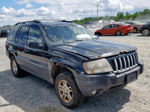 1J4GW48S64C389221 - 2004 JEEP GRAND CHER BLACK photo 1