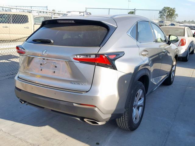 JTJYARBZ8H2067362 - 2017 LEXUS NX 200T SILVER photo 4