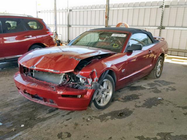 1ZVHT85H875274791 - 2007 FORD MUSTANG GT MAROON photo 2