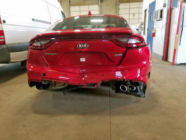 KNAE55LC4J6018801 - 2018 KIA STINGER GT RED photo 9