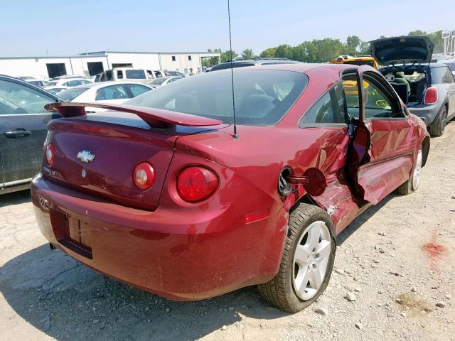 1G1AL15F577182139 - 2007 CHEVROLET COBALT LT BURGUNDY photo 4