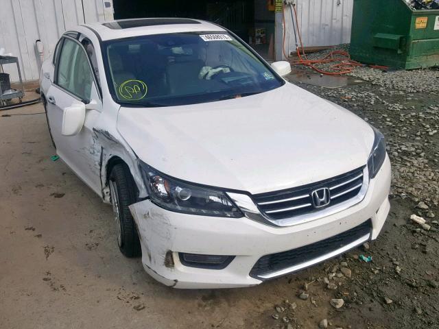 1HGCR3F85EA037937 - 2014 HONDA ACCORD EXL WHITE photo 1