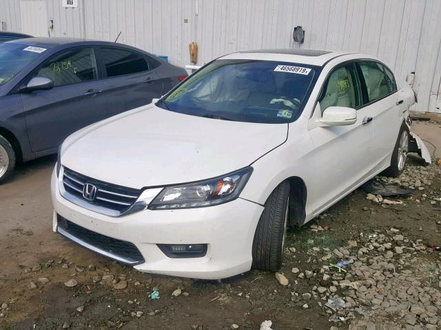 1HGCR3F85EA037937 - 2014 HONDA ACCORD EXL WHITE photo 2