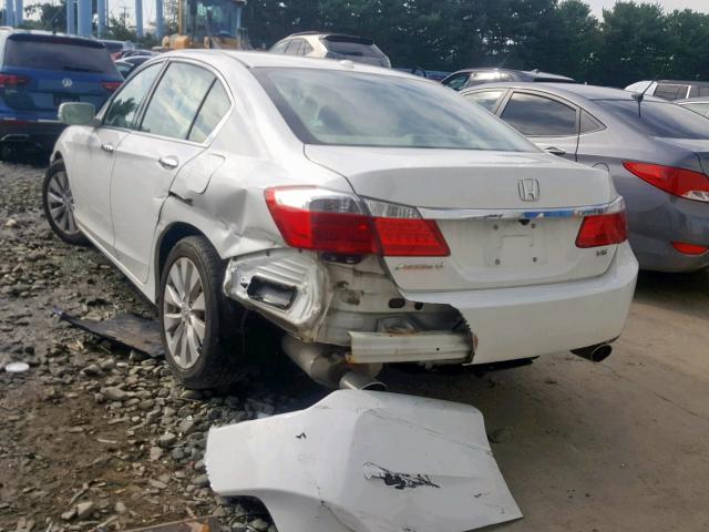 1HGCR3F85EA037937 - 2014 HONDA ACCORD EXL WHITE photo 3