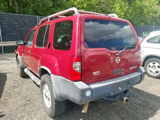 5N1ED28T13C633660 - 2003 NISSAN XTERRA XE RED photo 3