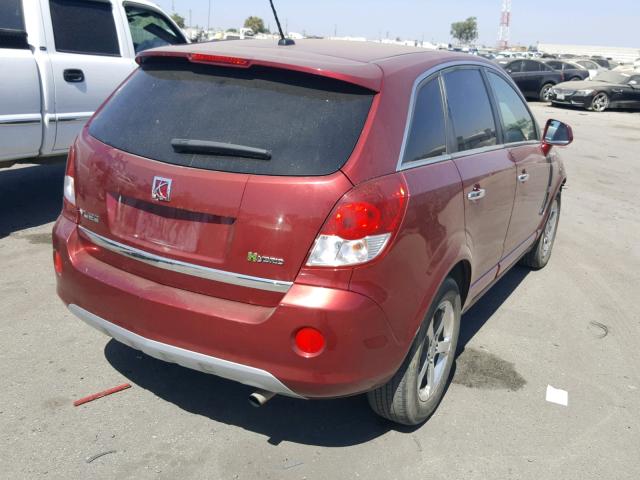 3GSCL93Z19S515490 - 2009 SATURN VUE HYBRID RED photo 4