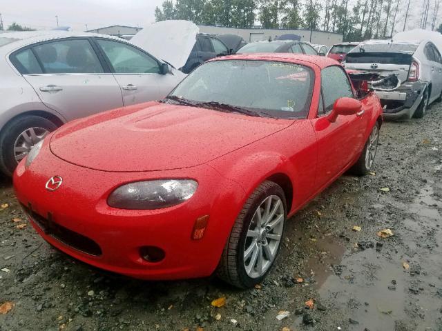 JM1NC26F680153899 - 2008 MAZDA MX-5 MIATA RED photo 2