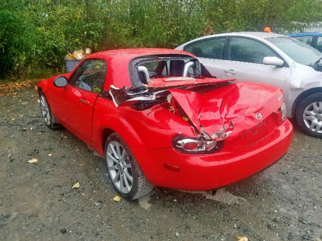 JM1NC26F680153899 - 2008 MAZDA MX-5 MIATA RED photo 3