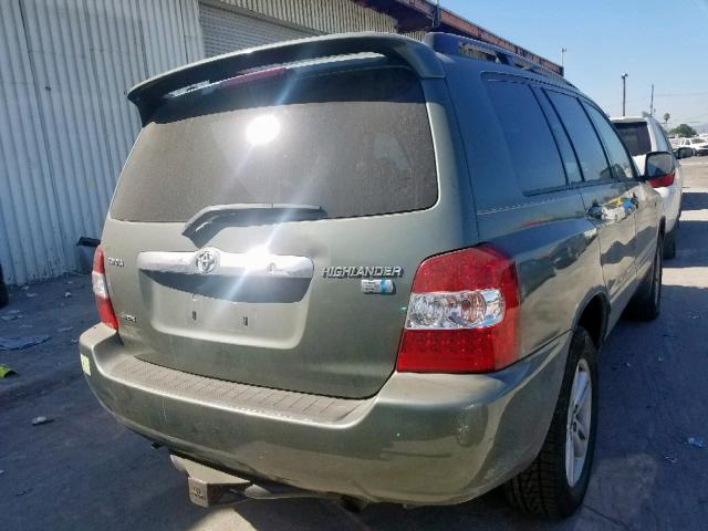 JTEHW21A170036094 - 2007 TOYOTA HIGHLANDER GREEN photo 4