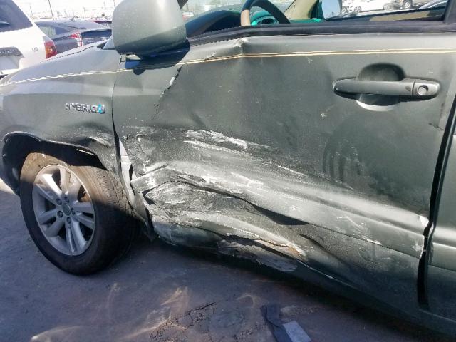 JTEHW21A170036094 - 2007 TOYOTA HIGHLANDER GREEN photo 9