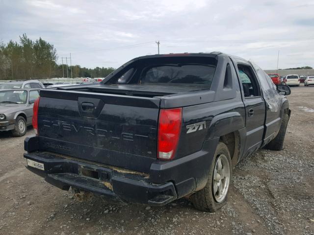 3GNEK13T92G102611 - 2002 CHEVROLET AVALANCHE BLACK photo 4