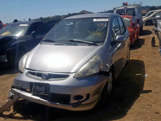 JHMGD38697S027904 - 2007 HONDA FIT S SILVER photo 2