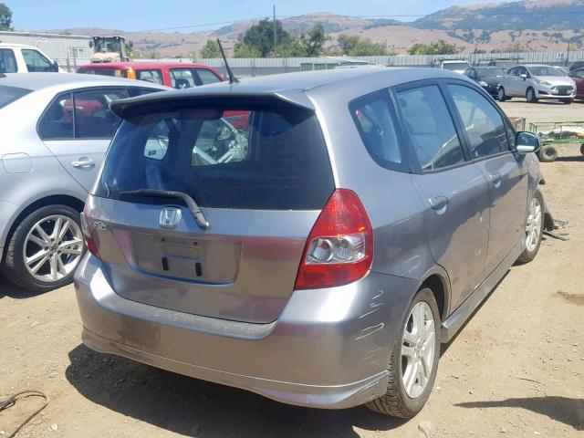 JHMGD38697S027904 - 2007 HONDA FIT S 银色 照片 4