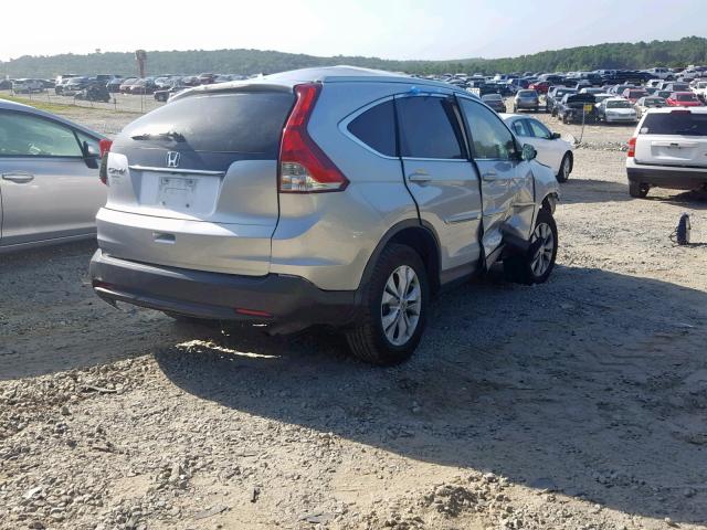 2HKRM3H71EH565480 - 2014 HONDA CR-V EXL SILVER photo 4