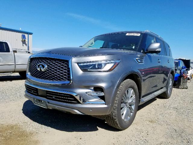 JN8AZ2NE4K9230153 - 2019 INFINITI QX80 LUXE GRAY photo 2