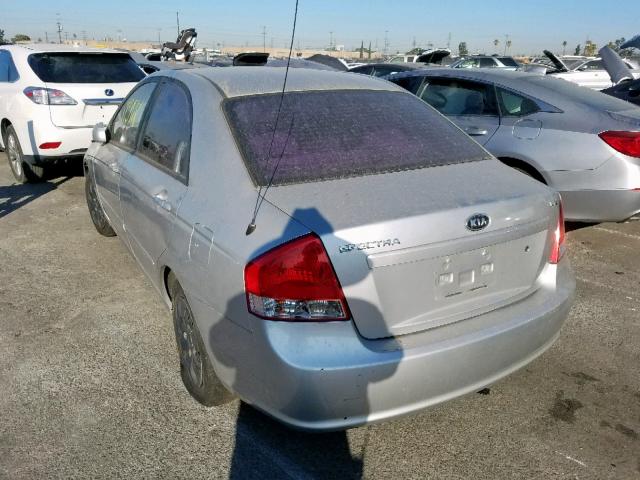 KNAFE222195613716 - 2009 KIA SPECTRA EX SILVER photo 3