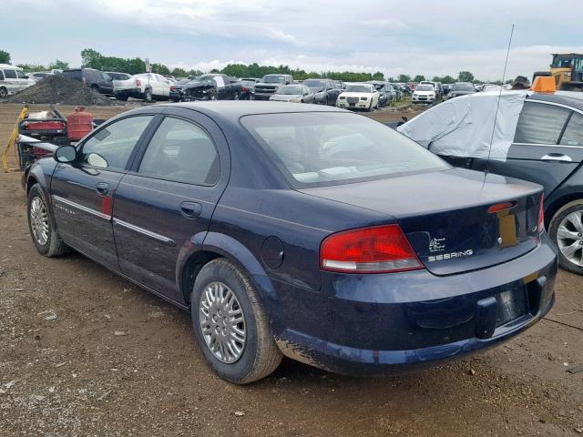 1C3EL46X71N604694 - 2001 CHRYSLER SEBRING LX BLUE photo 3