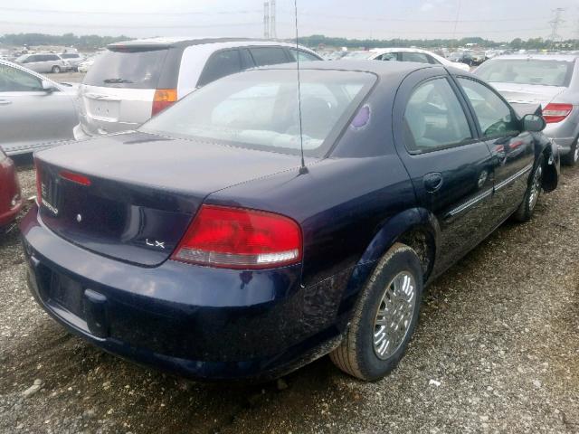 1C3EL46X71N604694 - 2001 CHRYSLER SEBRING LX BLUE photo 4