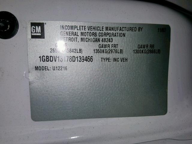 1GBDV13178D139466 - 2008 CHEVROLET UPLANDER I WHITE photo 10