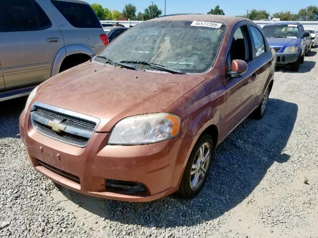 KL1TD5DE2BB243151 - 2011 CHEVROLET AVEO LS BROWN photo 2