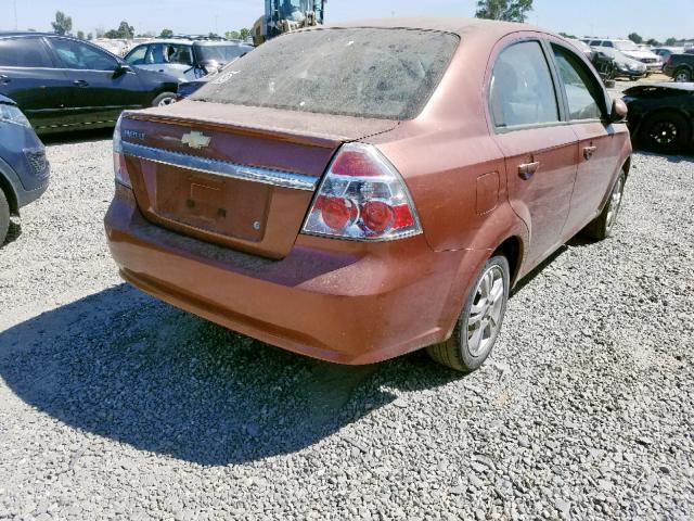 KL1TD5DE2BB243151 - 2011 CHEVROLET AVEO LS BROWN photo 4