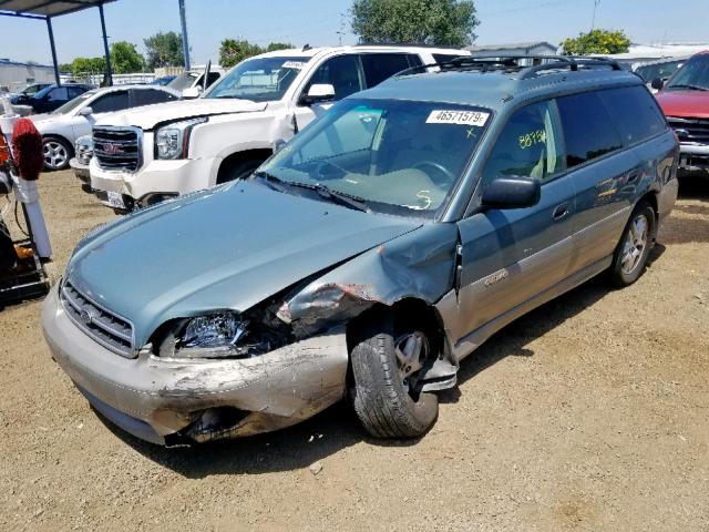 4S3BH665X17617549 - 2001 SUBARU LEGACY OUT GREEN photo 2