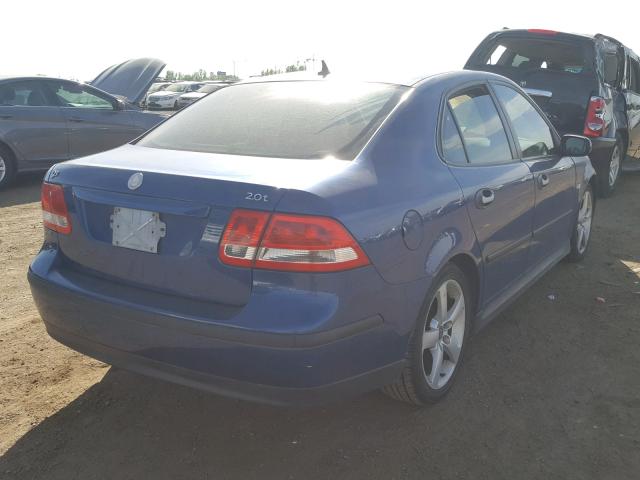 YS3FB49S631030207 - 2003 SAAB 9-3 LINEAR BLUE photo 4